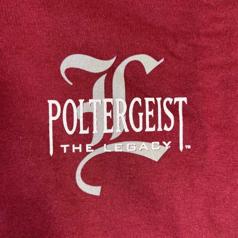 VTG Poltergeist The Legacy T Shirt Mens XL Red MGM Lion Logo Single Stitch 90s - Picture 7 of 9